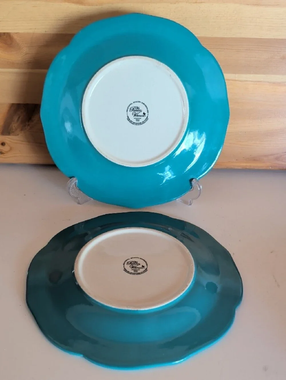 The Pioneer Woman, Turquoise Patterned Ceramic Dinner Plates - Set of 2🌟🌟🌟